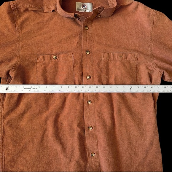 The Territory Ahead Men's Button-Down Shirt in Warm Orange - Picture 3 of 6